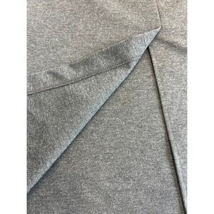 vtg knit pencil skirt back slit MPET gray minimalist capsule simple staple